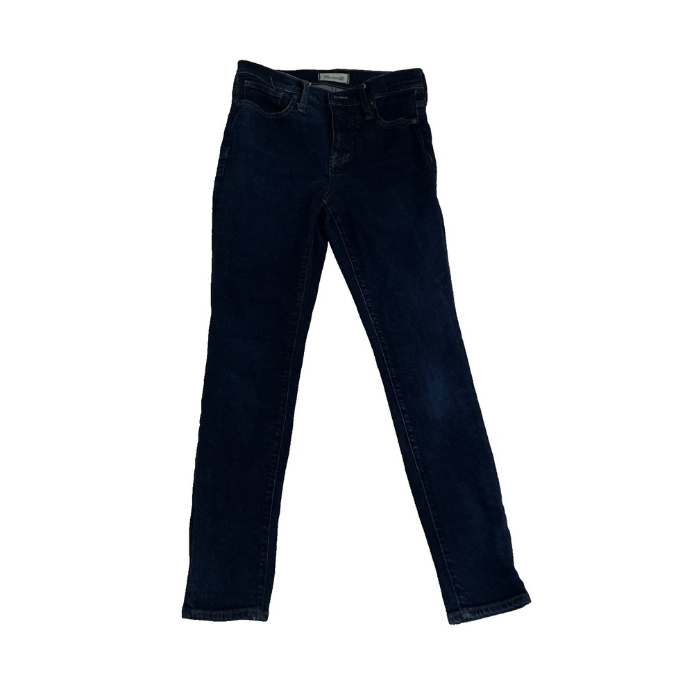 Madewell Jeans Womens Size 26 9" Mid-Rise Skinny Dark Wash Stretch Denim Blue